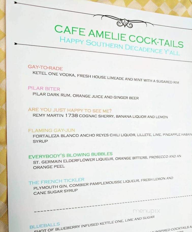 Cafe Amelie - New Orleans, LA menu_pic