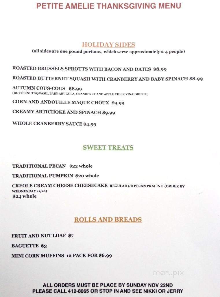 Cafe Amelie - New Orleans, LA menu_pic