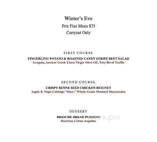 Charleston Restaurant - Baltimore, MD menu_pic
