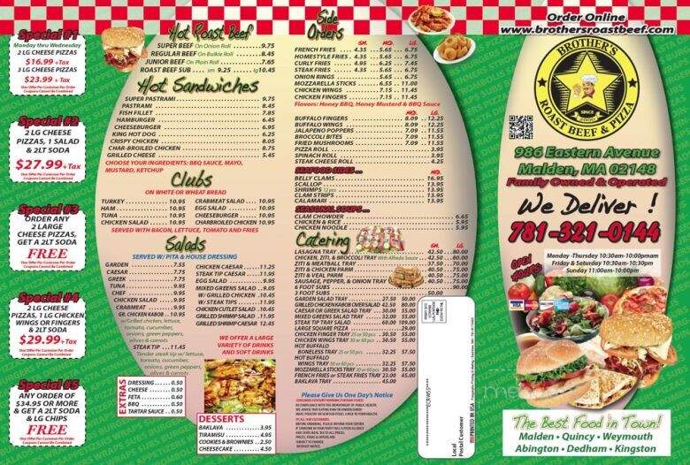 Brother's Roast Beef - Malden, MA menu_pic