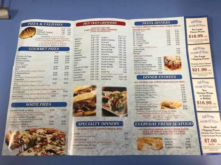 Fall River House Of Pizza - Fall River, MA menu_pic