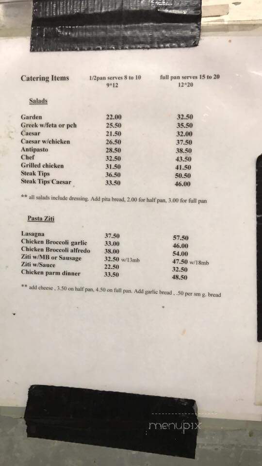 Nick's Homemade Pizza House - Mattapoisett, MA menu_pic