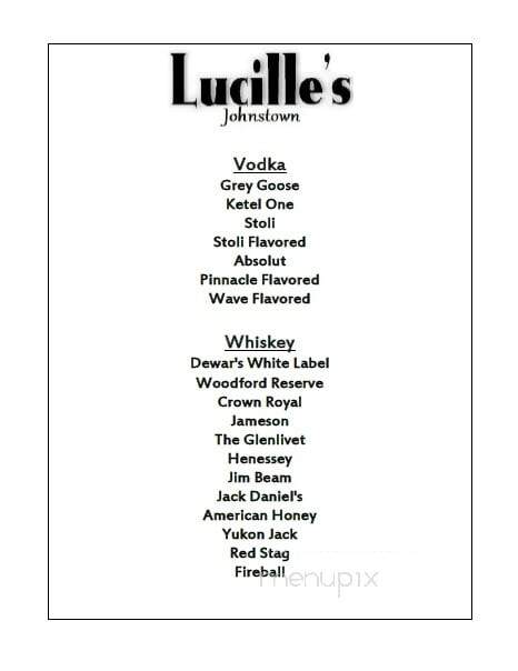 Lucille's - Johnstown, PA menu_pic