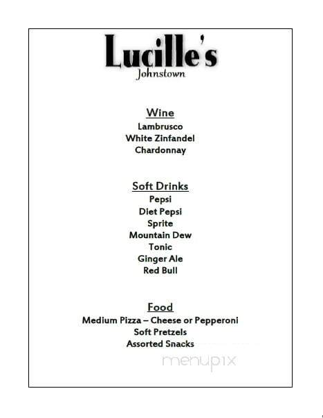 Lucille's - Johnstown, PA menu_pic