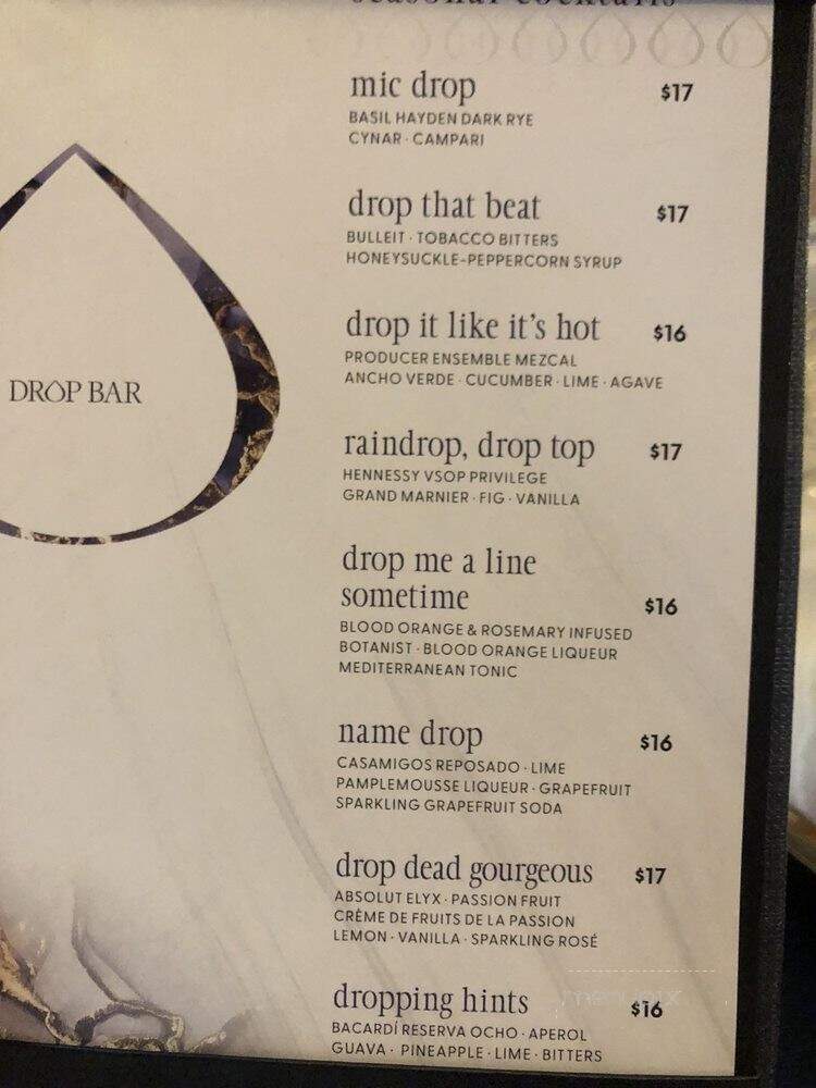 Drop Bar - Henderson, NV menu_pic