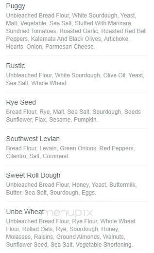 Home Fires Bakery - Leavenworth, WA menu_pic