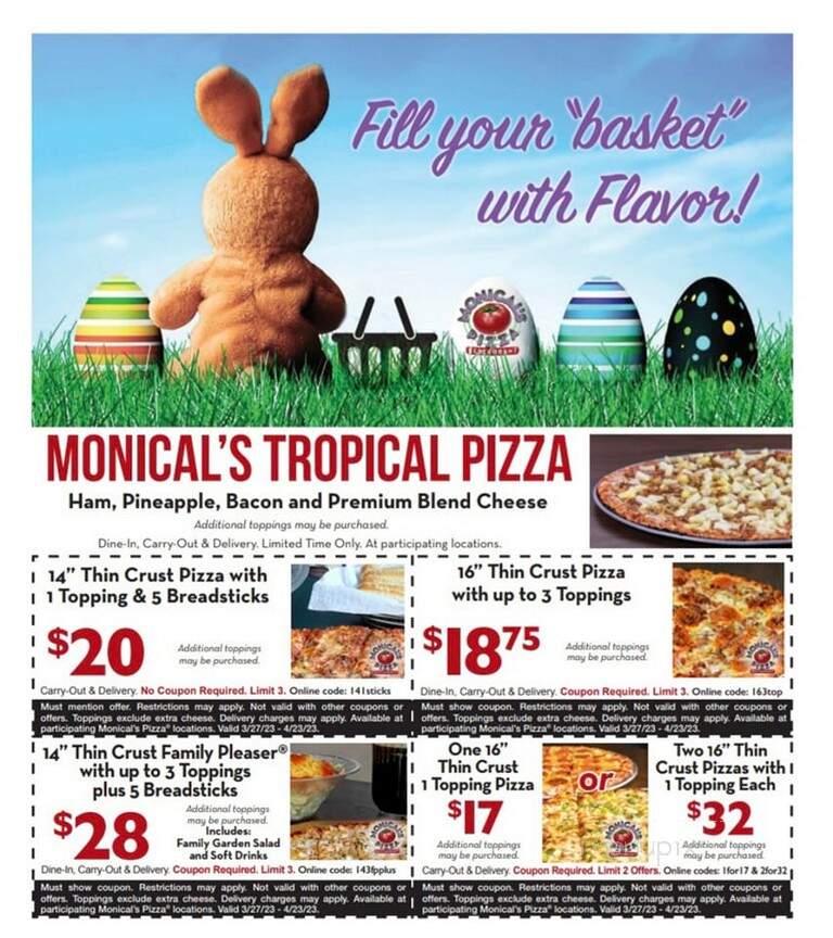 Monical's Pizza - Fishers, IN