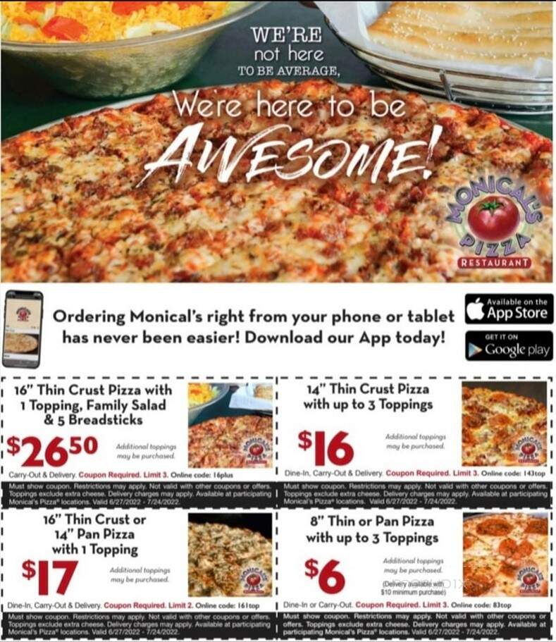 Monical's Pizza - Fishers, IN