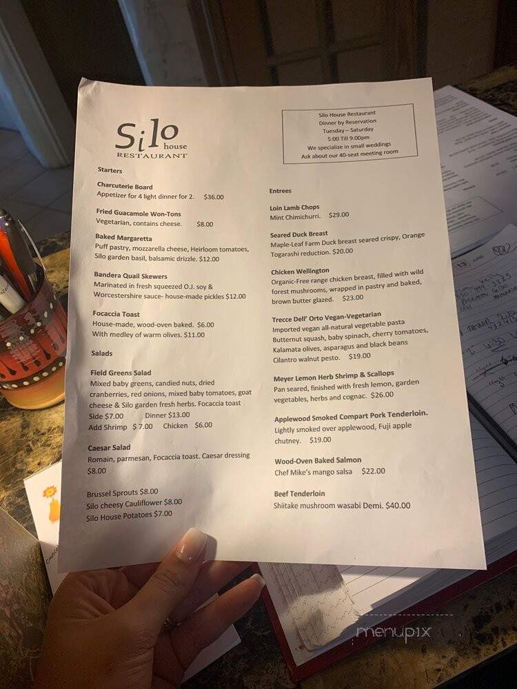 The Silo House Restaurant - San Angelo, TX menu_pic