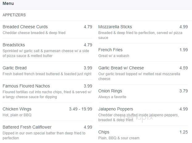 Jozwiak's Bar & B-Q - Menominee, MI menu_pic
