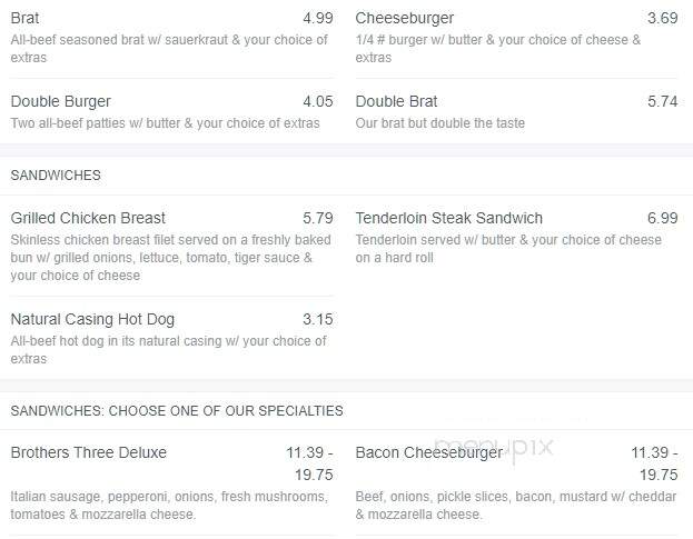 Jozwiak's Bar & B-Q - Menominee, MI menu_pic