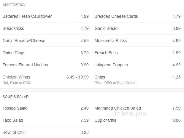 Jozwiak's Bar & B-Q - Menominee, MI menu_pic