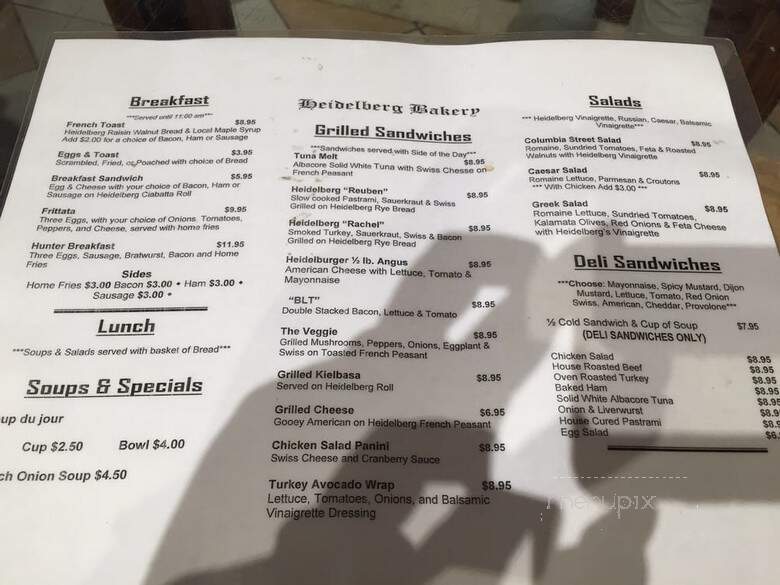 Heidelberg Baking Company - Herkimer, NY menu_pic