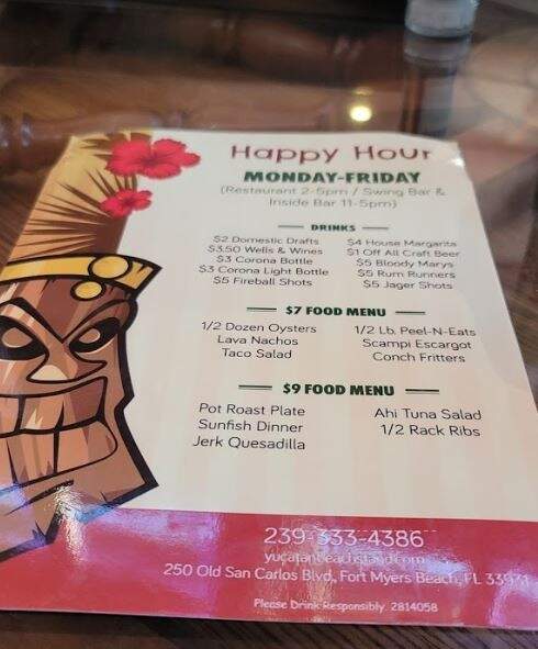 Yucatan Beach Stand - Fort Myers Beach, FL menu_pic