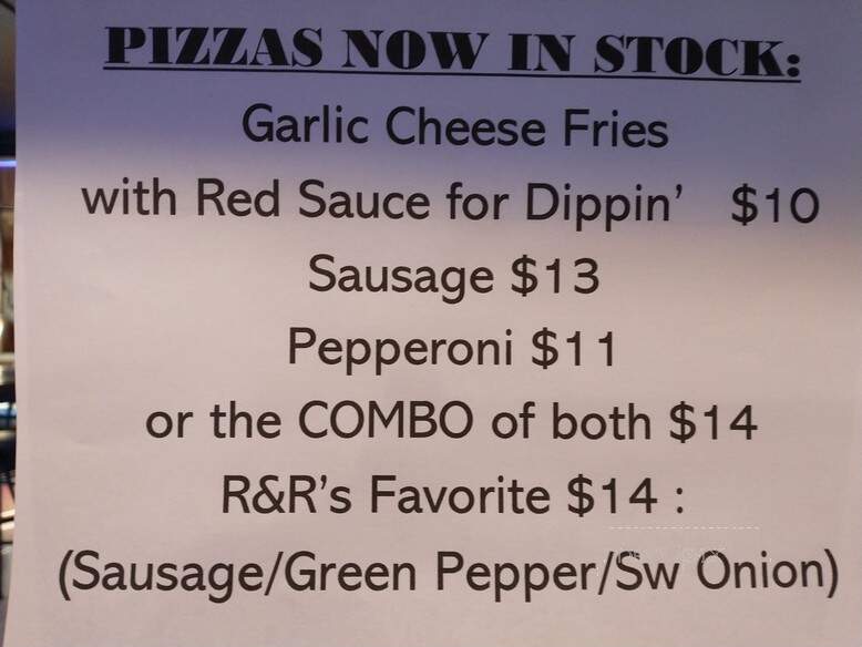 R & R Bar & Campground - Bloomer, WI menu_pic