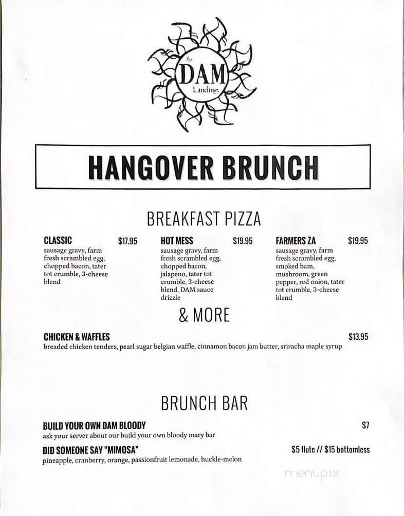 Dam Landing Restaurant Tavern - Rochester, IN menu_pic