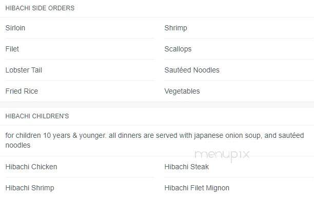 Shiro Sushi & Hibachi - Great Barrington, MA menu_pic