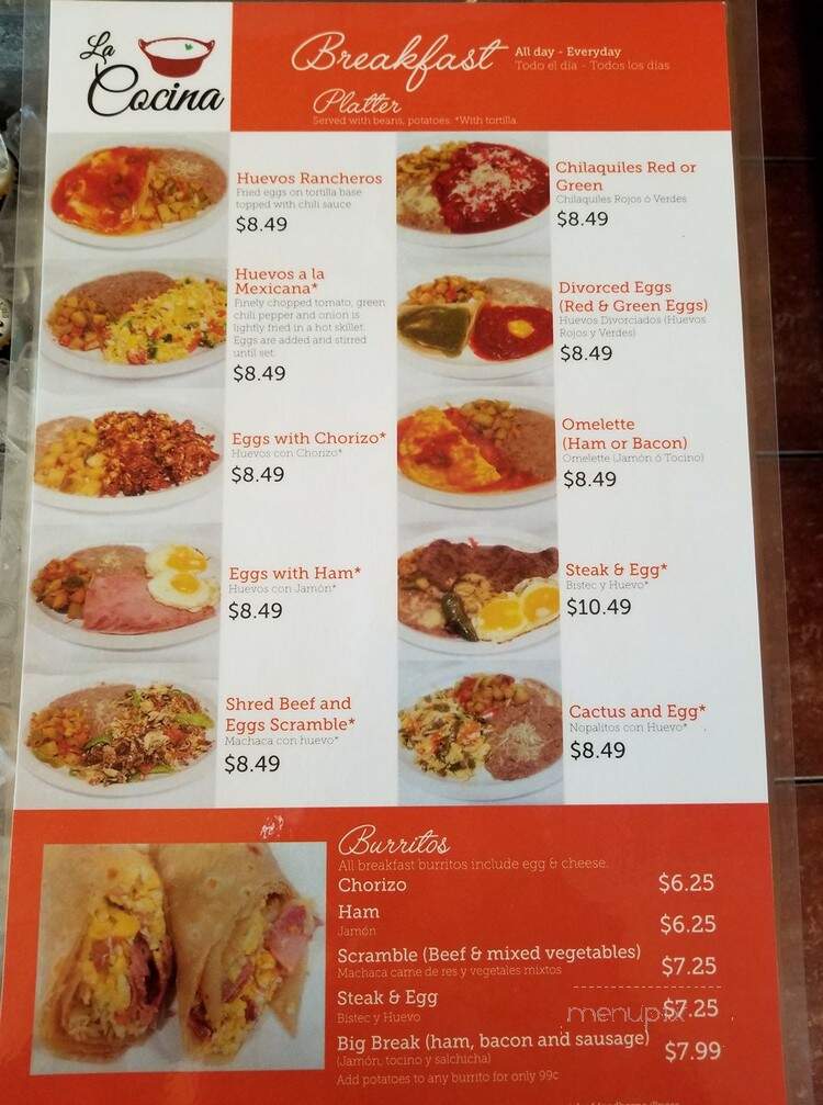 La Cocina Economica - Phoenix, AZ menu_pic