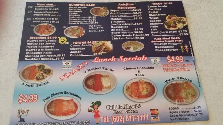 La Cocina Economica - Phoenix, AZ menu_pic
