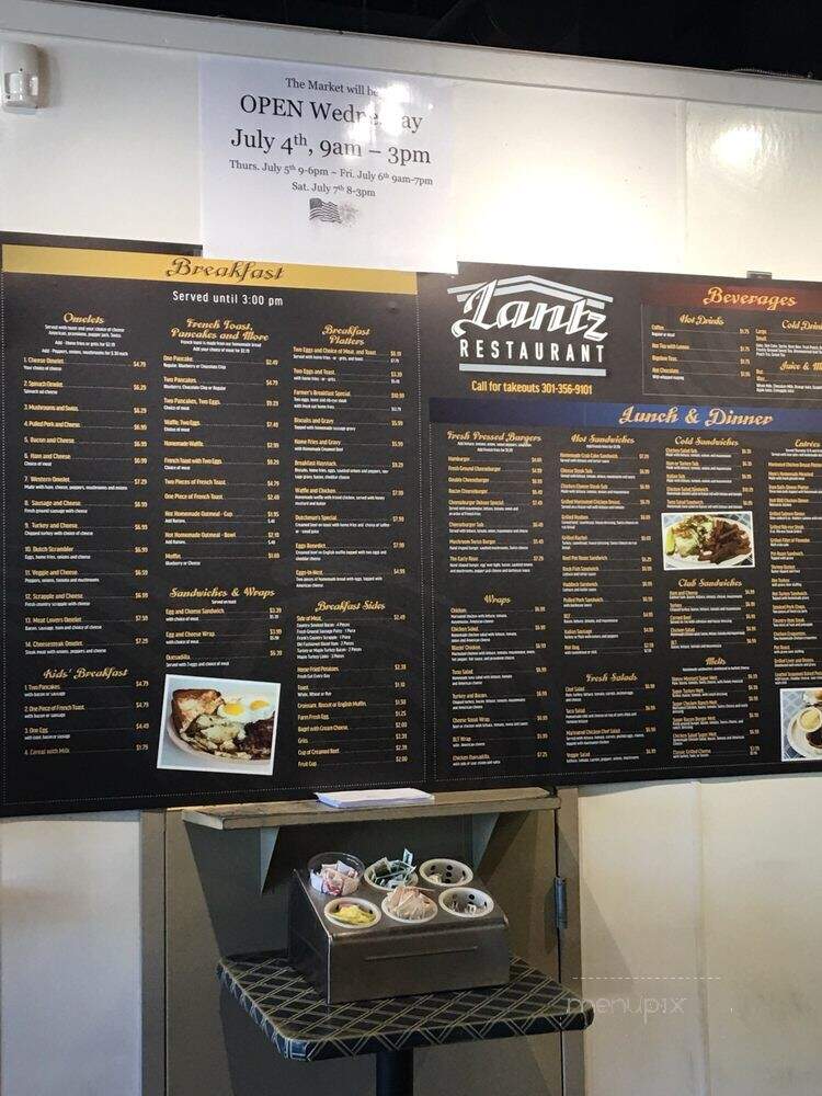 Lantz Restaurant - Laurel, MD menu_pic