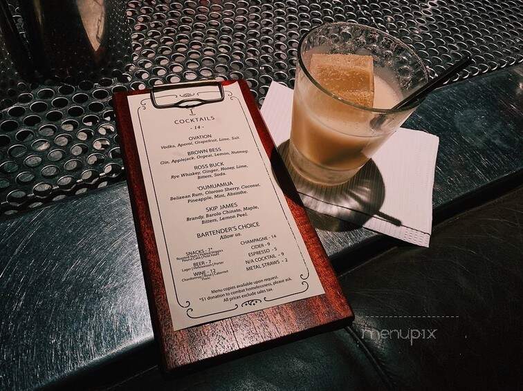 The Varnish Bar - Los Angeles, CA menu_pic