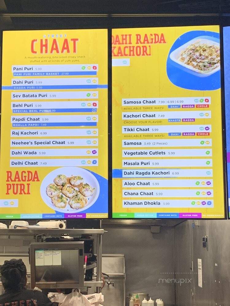 Neehee's Indian Vegetarian Street Food - Canton, MI menu_pic