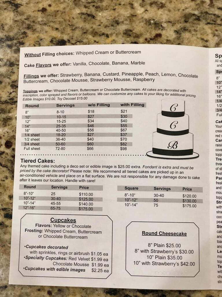 Cal City Bakery - Calumet City, IL menu_pic