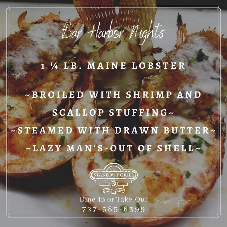 EE Stakeout Grill - Belleair Bluffs, FL menu_pic
