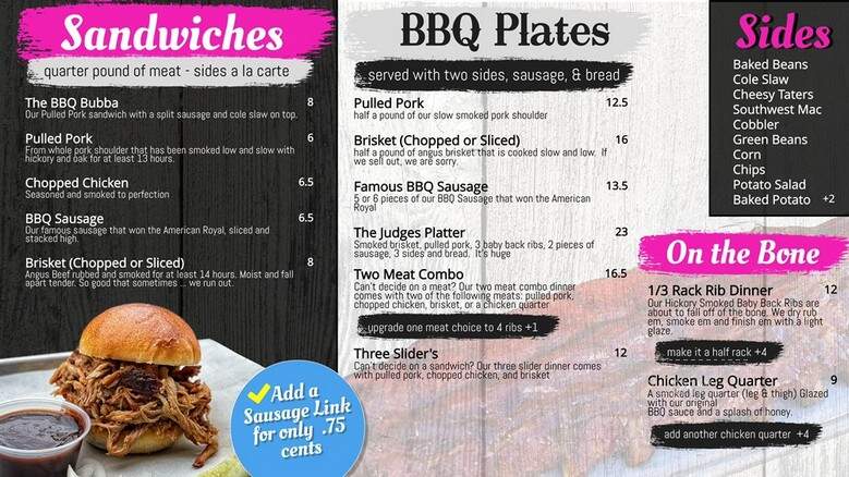 Ralph's Pink Flamingo BBQ - Fort Smith, AR menu_pic