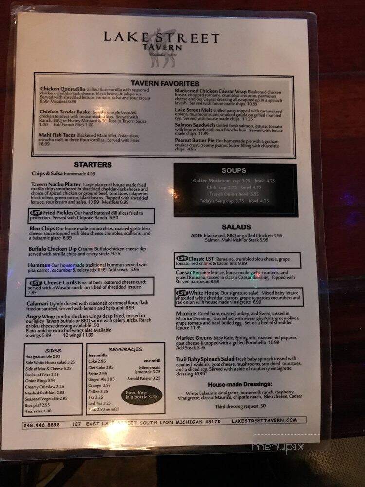 Lake Street Tavern - South Lyon, MI menu_pic