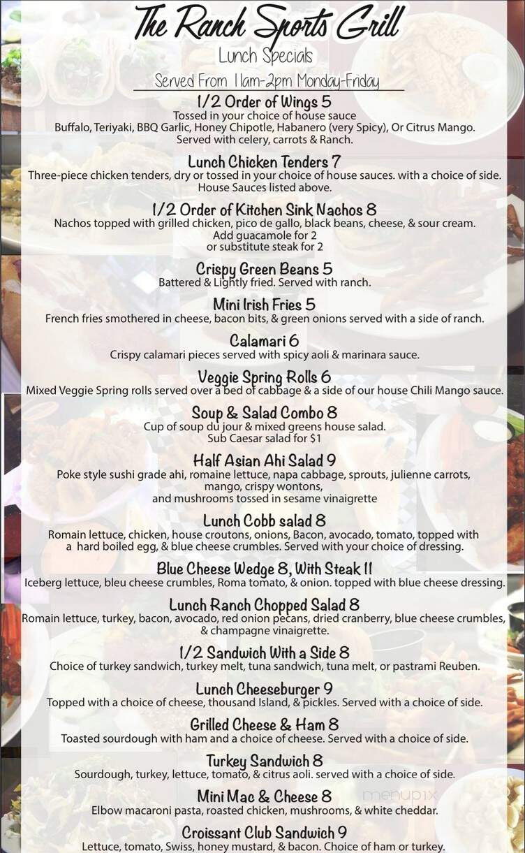 The Ranch Sports Grill - Ladera Ranch, CA menu_pic