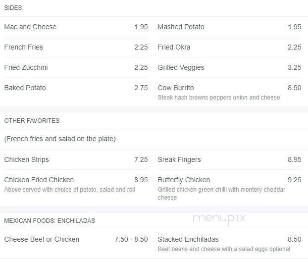 Grill - Groom, TX menu_pic