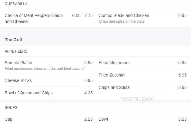 Grill - Groom, TX menu_pic