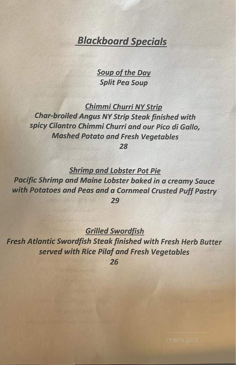 Corner Pub - West Hartford, CT menu_pic