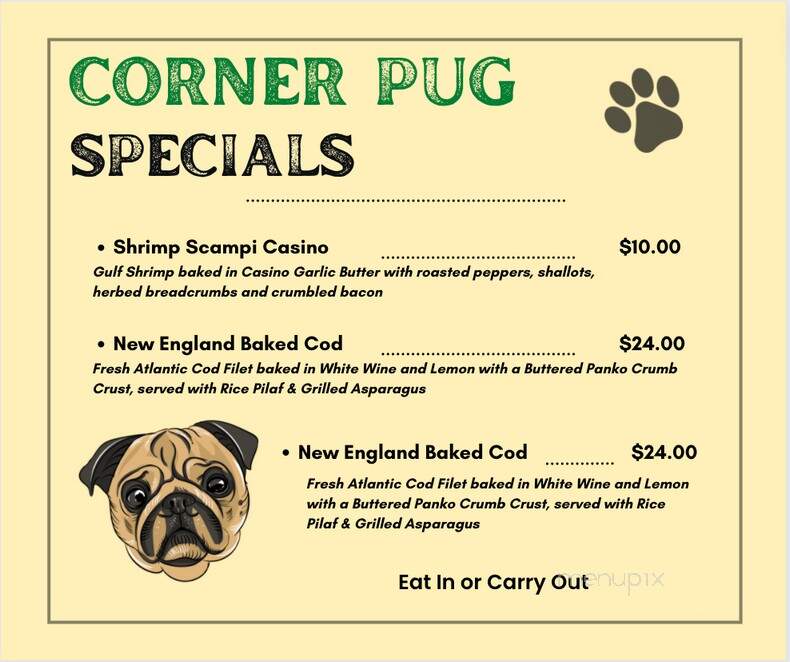 Corner Pub - West Hartford, CT menu_pic