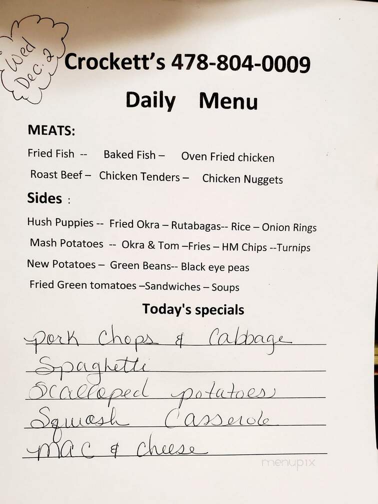 Original Crockett's Family Cafeteria and Catering - Milledgeville, GA