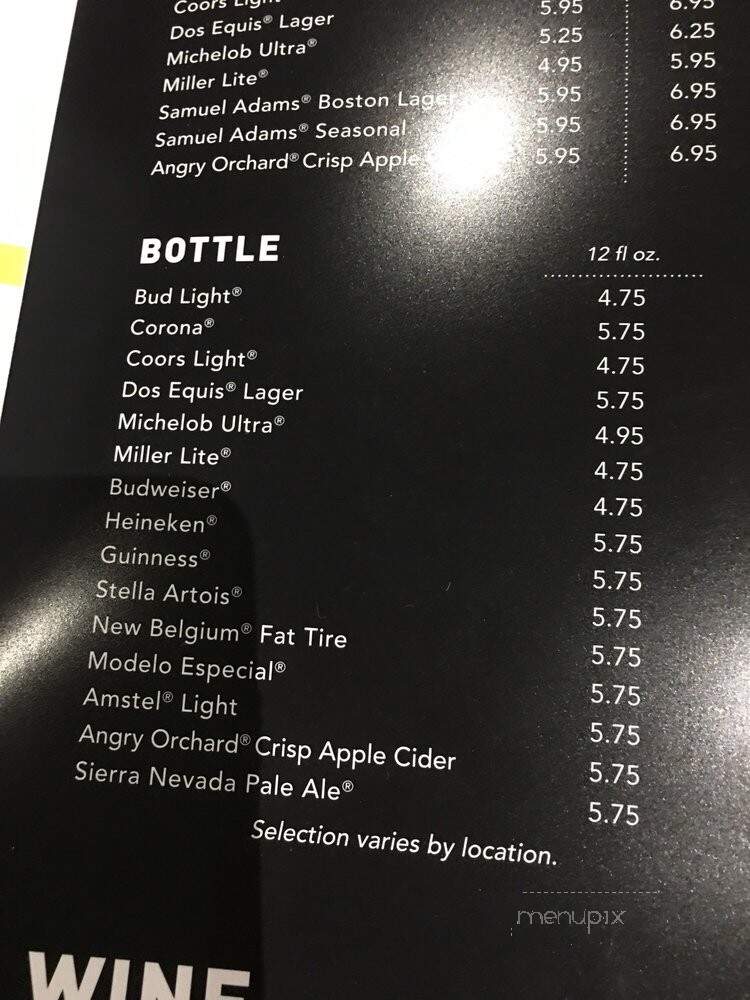 Main Event - Shenandoah, TX menu_pic