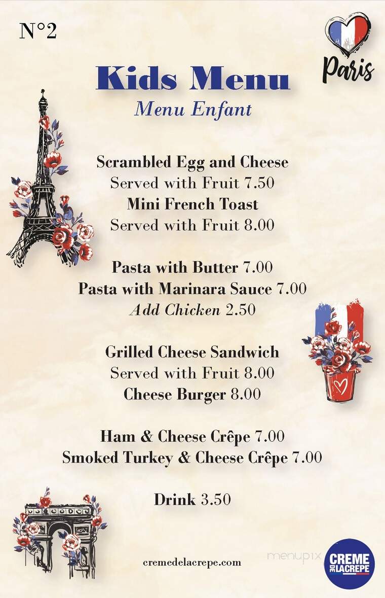 Crme de la Crpe - Long Beach, CA menu_pic