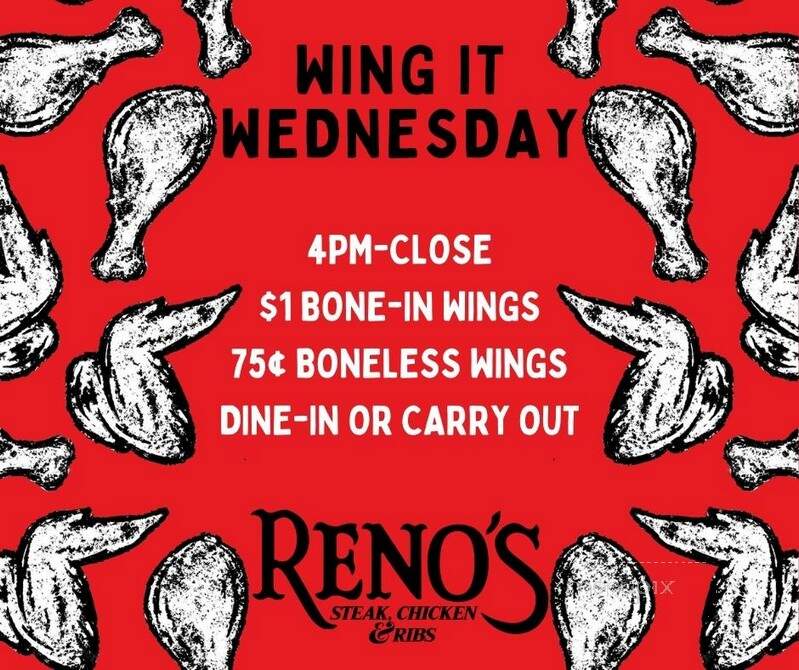 Reno's Roadhouse - Morehead, KY menu_pic