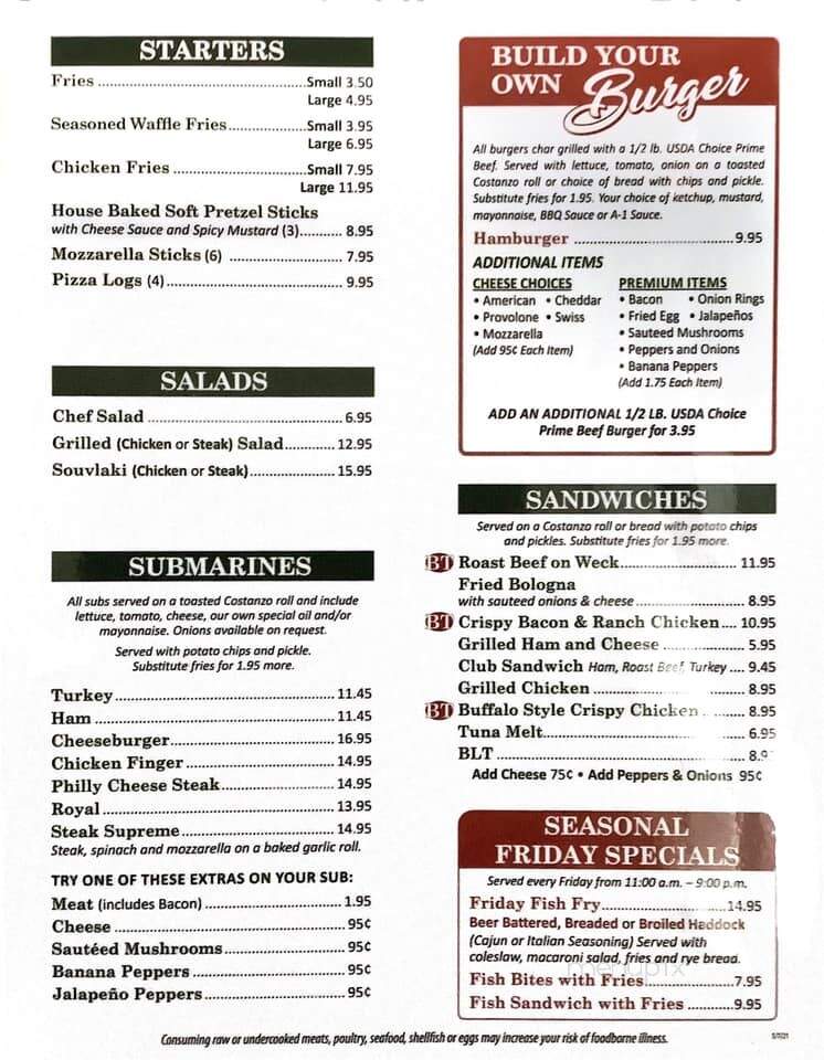 Big Tree Inn - Orchard Park, NY menu_pic