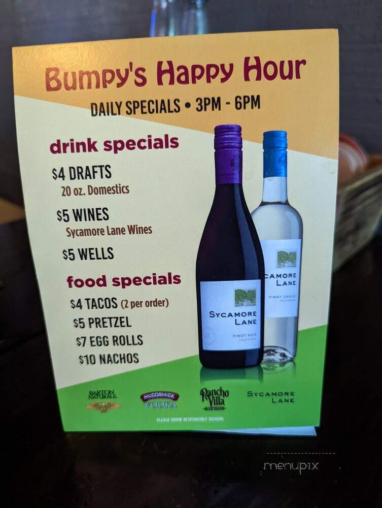 Bumpy's - Puyallup, WA menu_pic