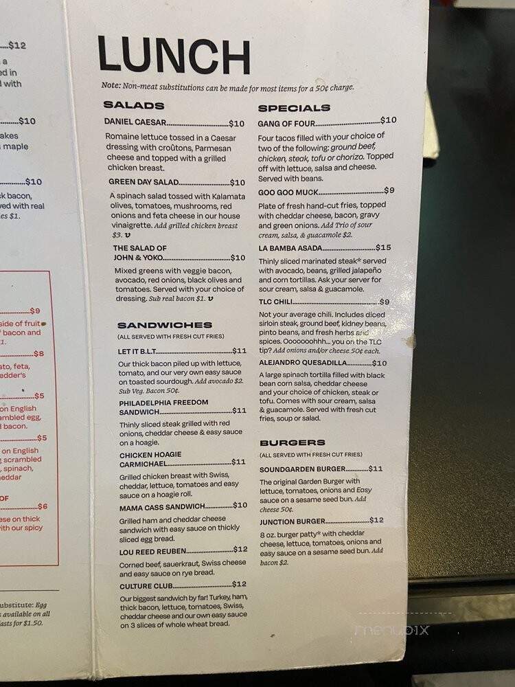 Easy Street Records and Cafe - Seattle, WA menu_pic