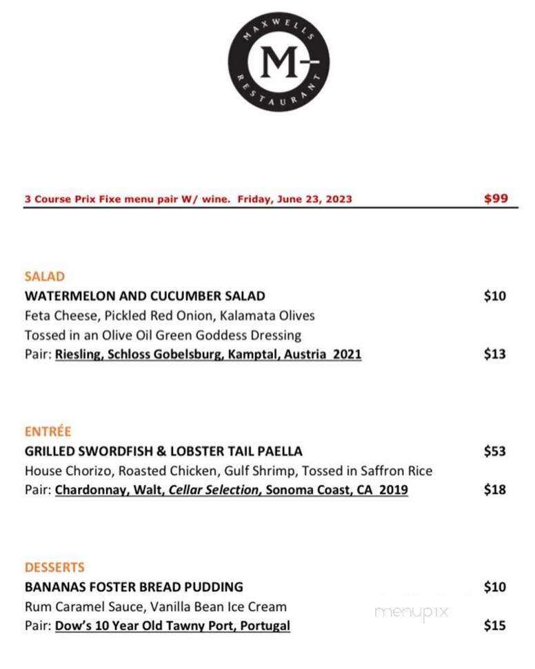 WF Maxwell's - West Fargo, ND menu_pic