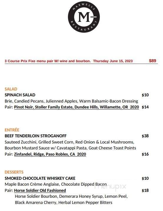 WF Maxwell's - West Fargo, ND menu_pic