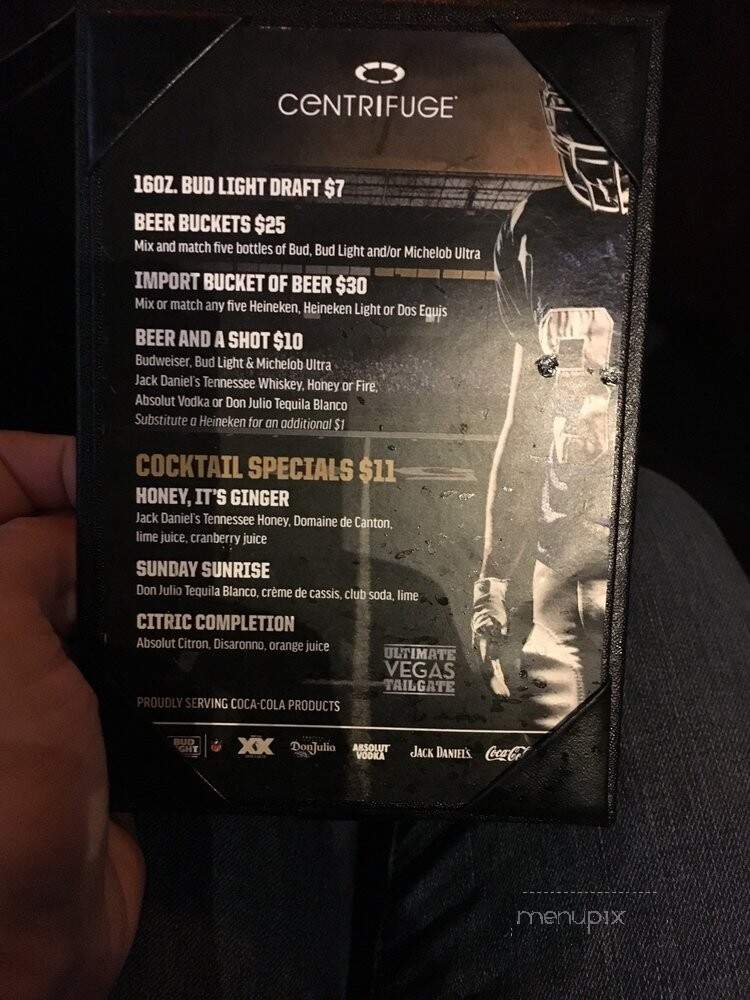 Centrifuge - Las Vegas, NV menu_pic