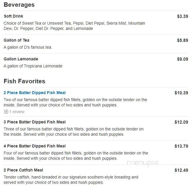 Captain D's Seafood - Lenoir City, TN menu_pic