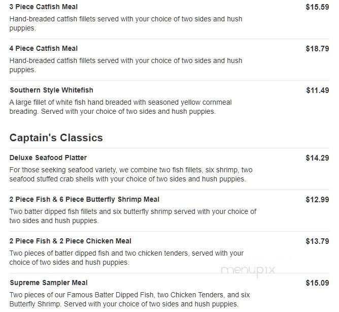 Captain D's Seafood - Lenoir City, TN menu_pic