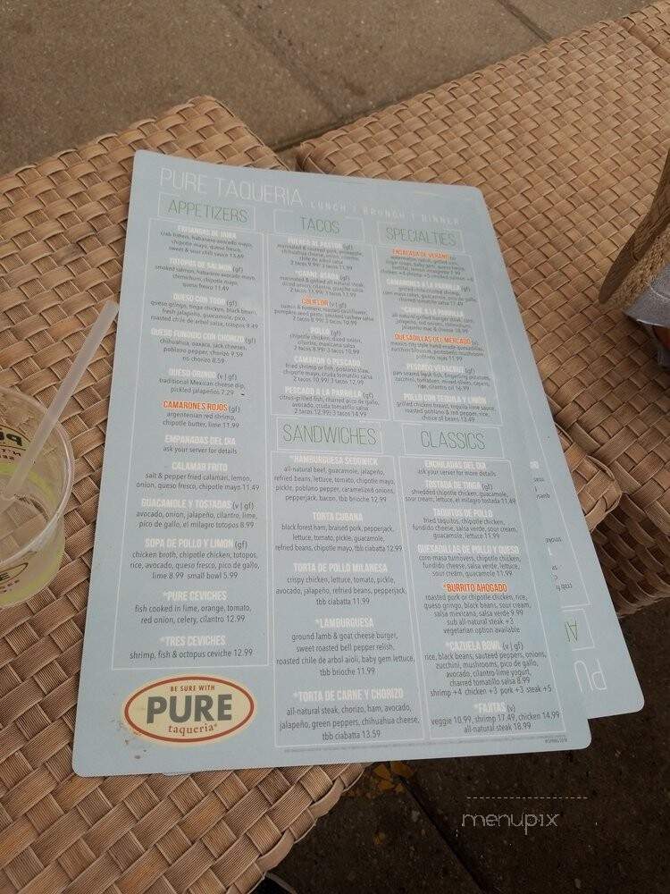 Pure Taqueria - Woodstock, GA menu_pic