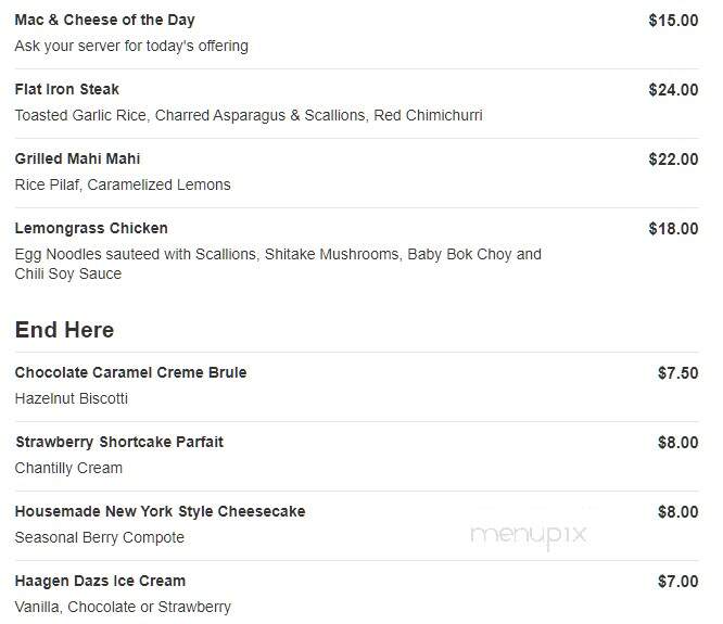 O'h American Grill - Rosemont, IL menu_pic