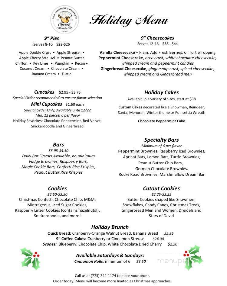 Sweet Mandy B's - Chicago, IL menu_pic